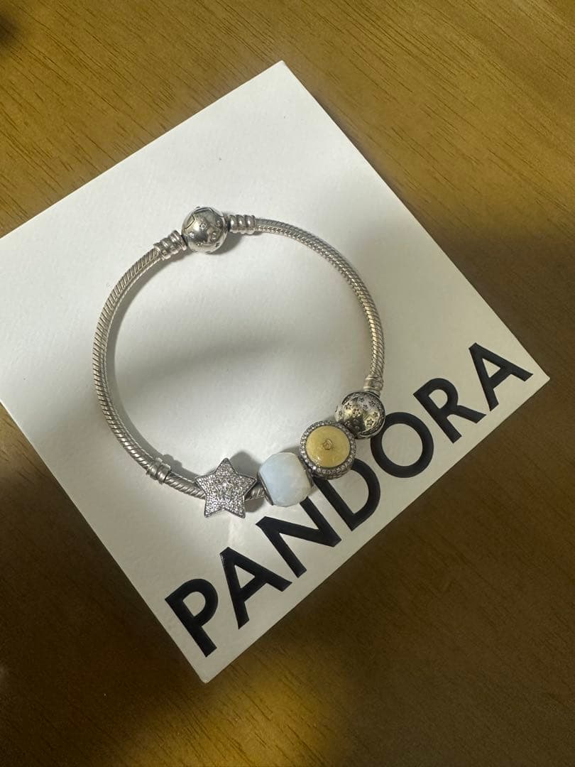 PANDORA シルバー ビーズ付きブレスレット