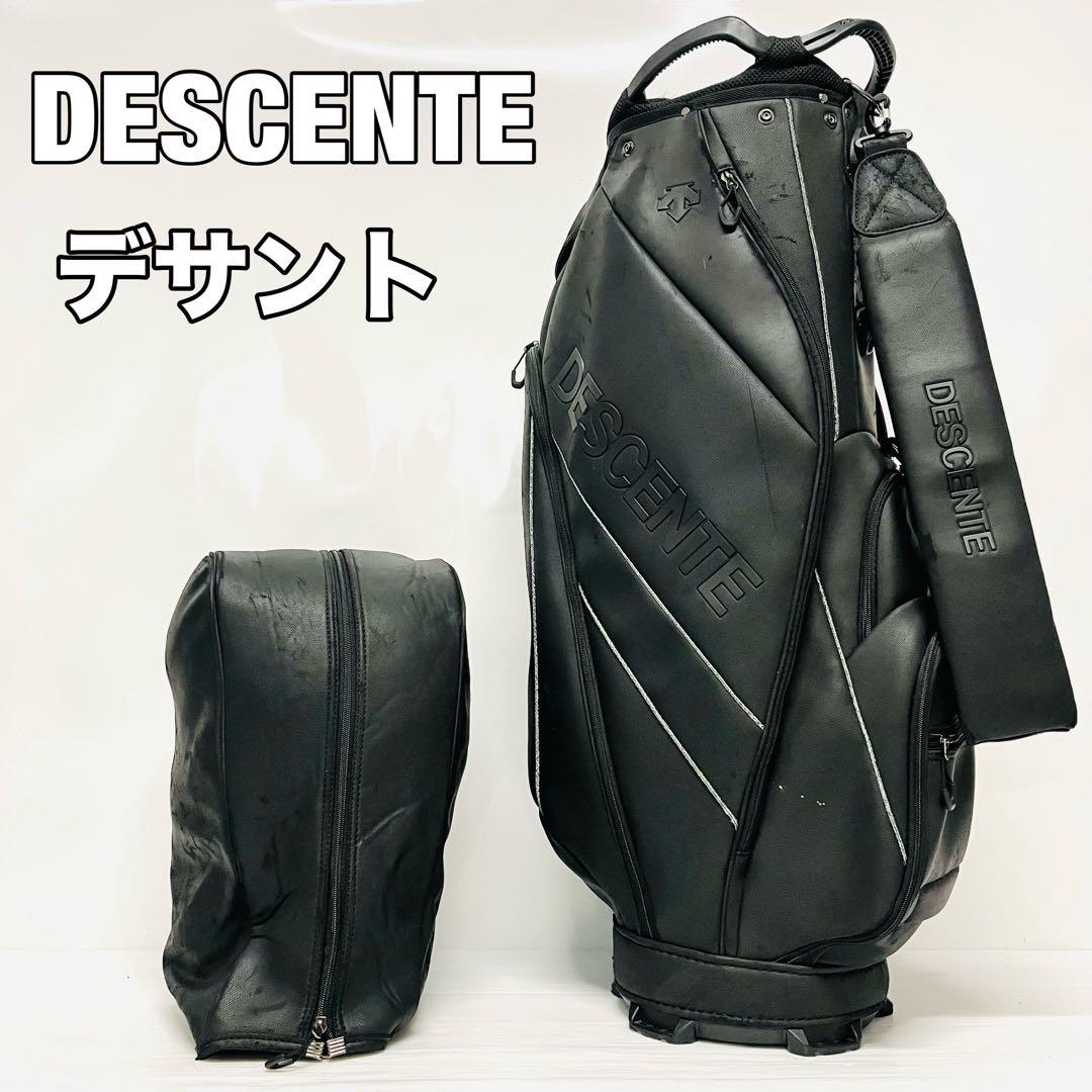 DESCENTE デサント　キャディバッグ　キャディバック　ゴルフバッグ　黒