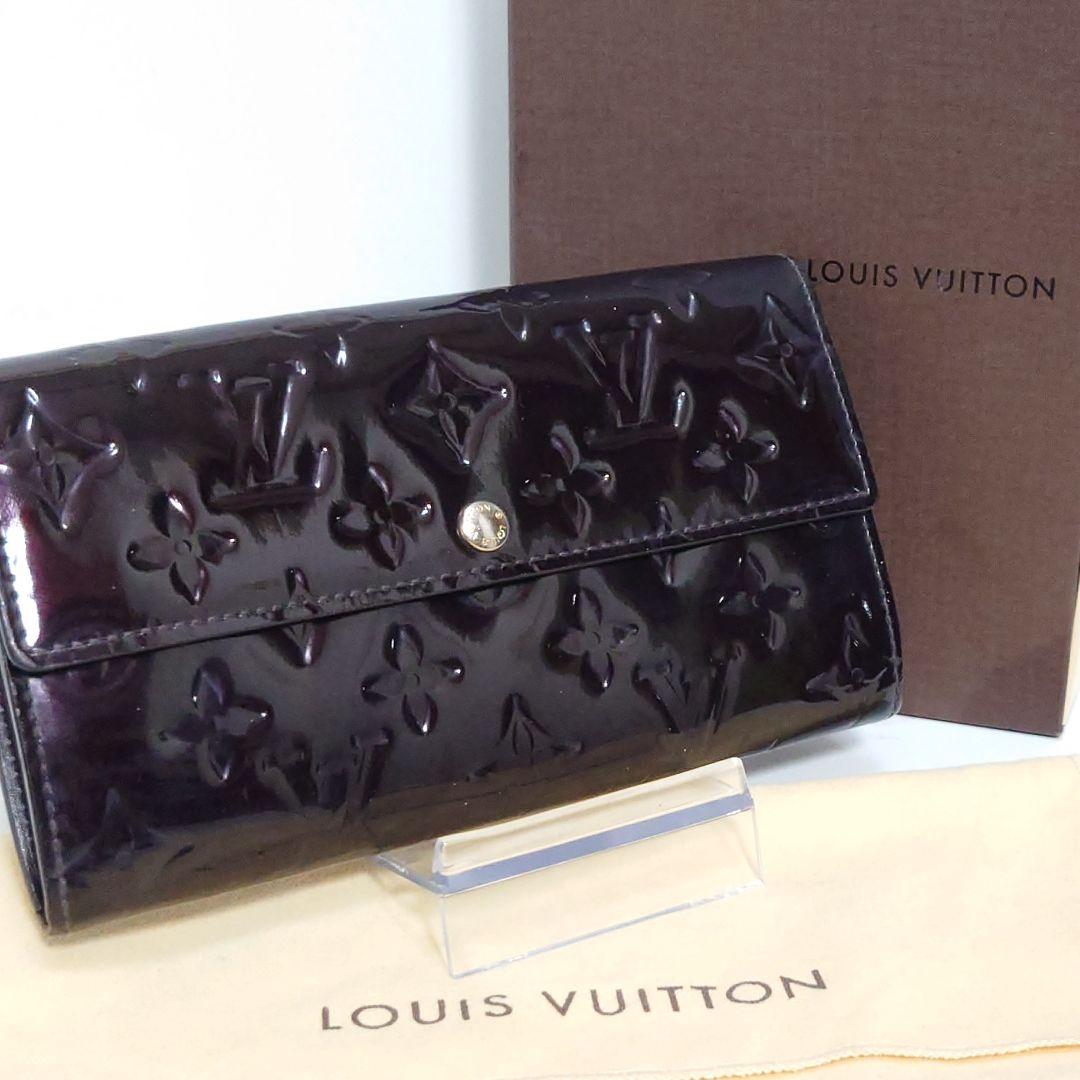 【極美品】ルイヴィトン☆モノグラム／ヴェルニ☆ポルトフォイユ・サラ☆アマラント