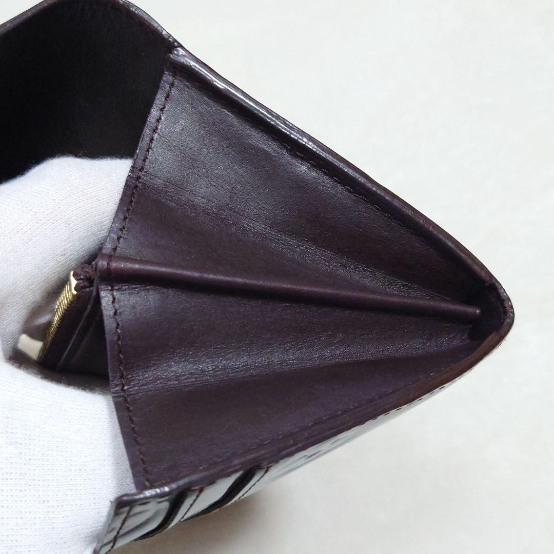 【極美品】ルイヴィトン☆モノグラム／ヴェルニ☆ポルトフォイユ・サラ☆アマラント