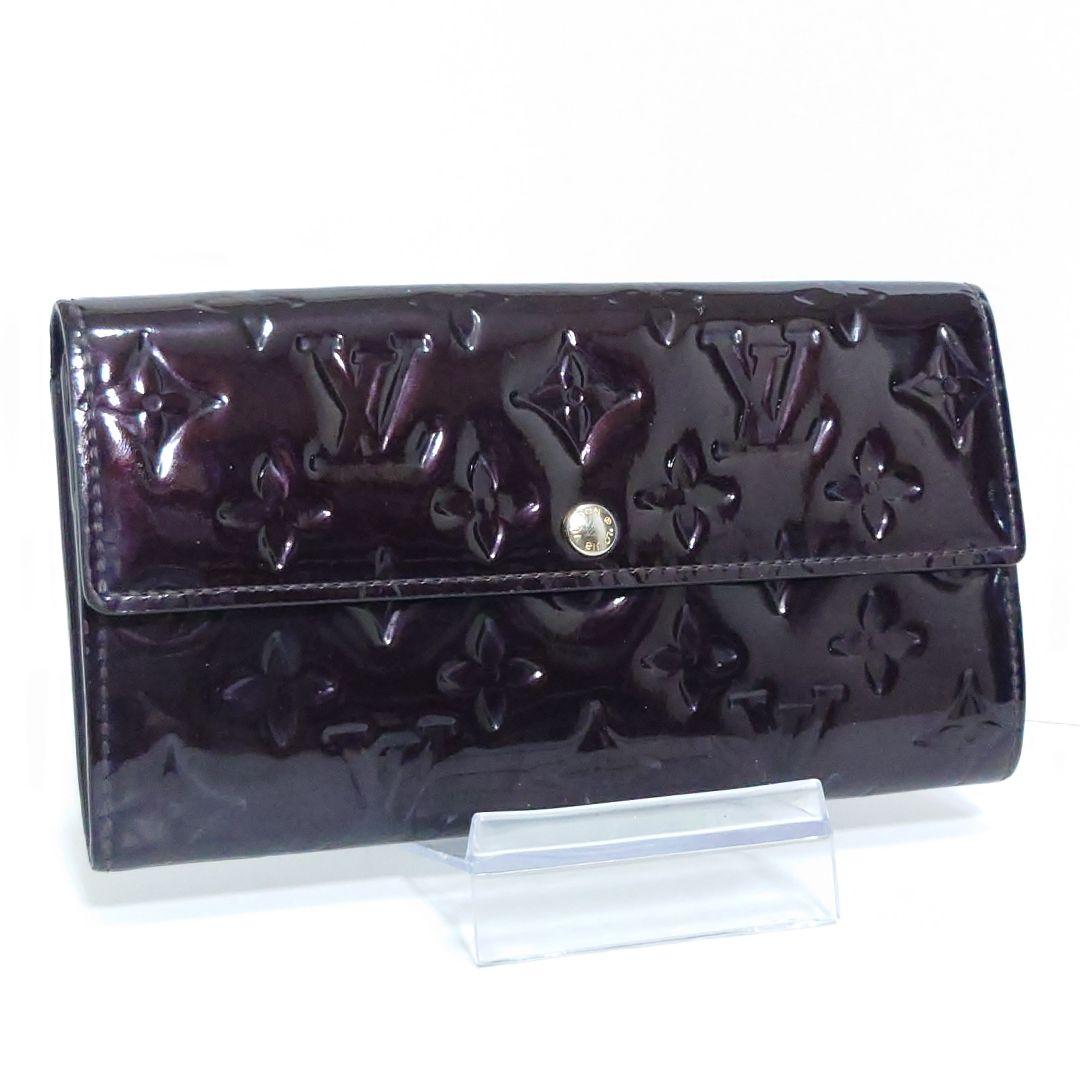 【極美品】ルイヴィトン☆モノグラム／ヴェルニ☆ポルトフォイユ・サラ☆アマラント