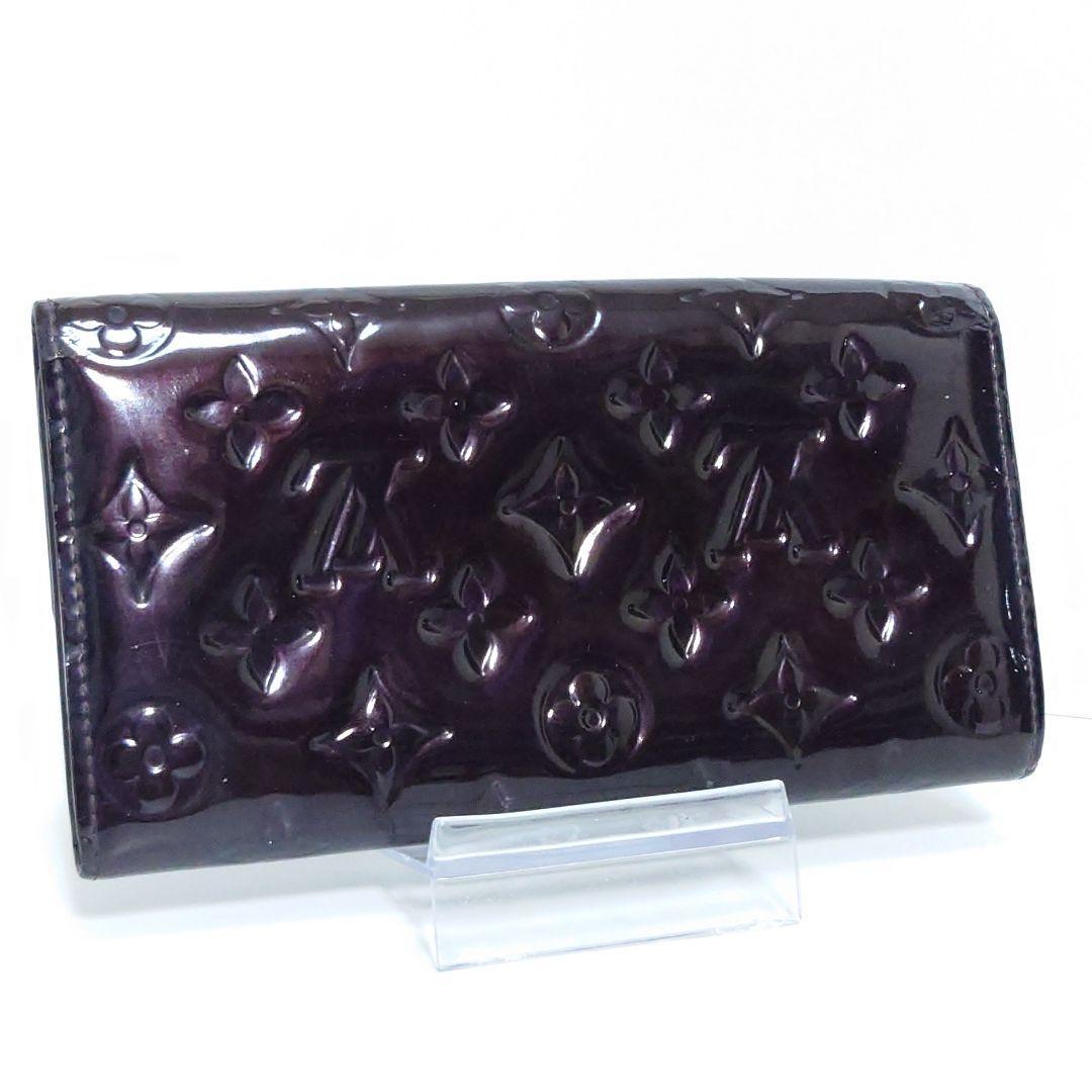 【極美品】ルイヴィトン☆モノグラム／ヴェルニ☆ポルトフォイユ・サラ☆アマラント