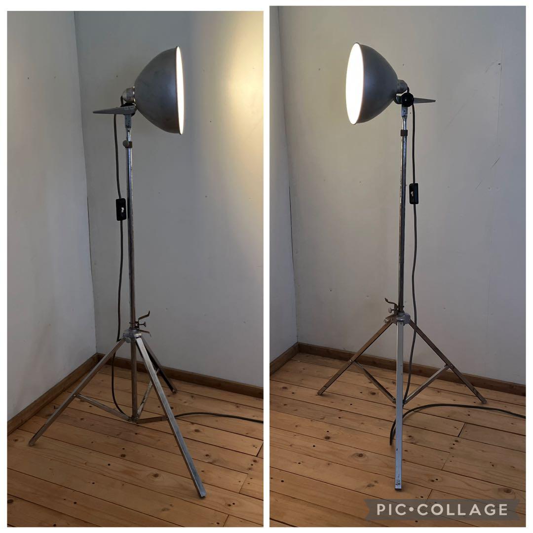 インダストリアル工業系◾️アルミシェード フロアライト カメラ 撮影 照明 A