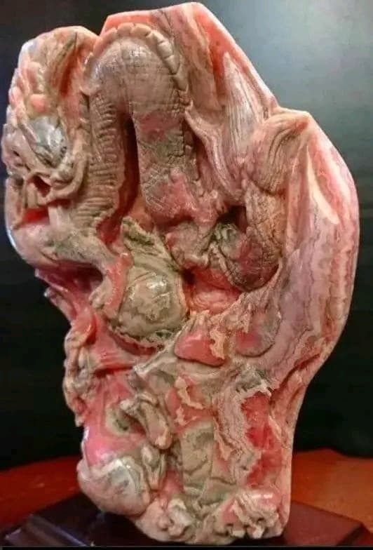 超希少約２㌔純天然特大インカローズロードロサイト双龍