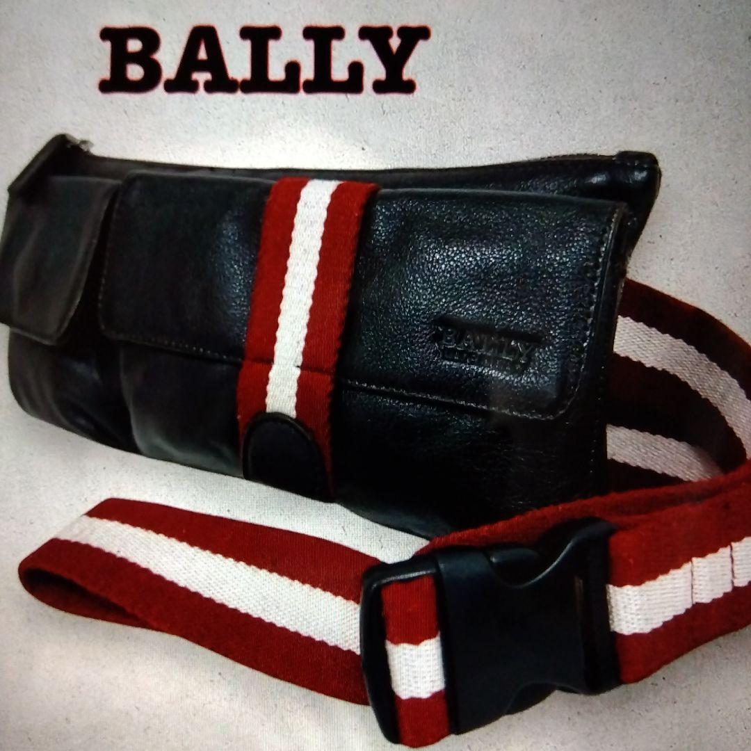BALLY ボディバッグ コンパクト 黒