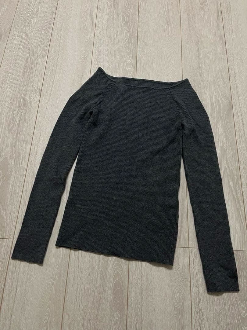 ananas シルクカシミアブレンドボートネックニット　美品