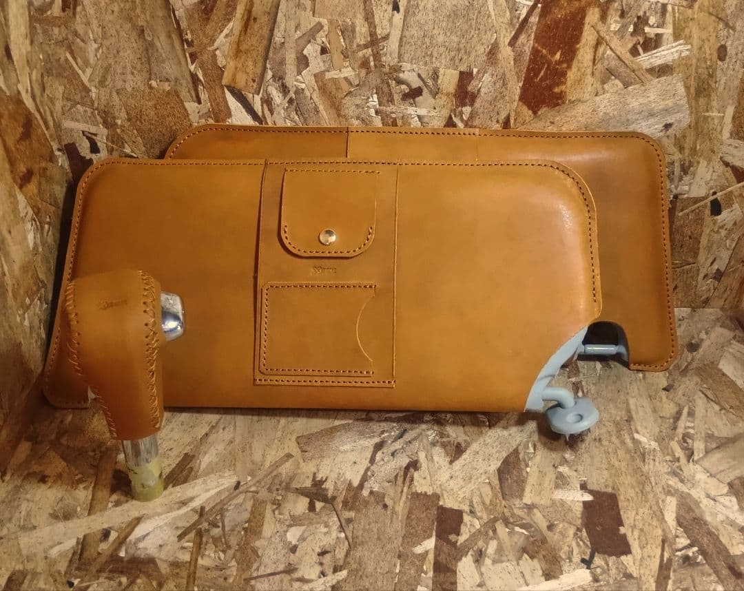 そら・クロスビーカバー２点セット・キャメル、ステッチキャメル