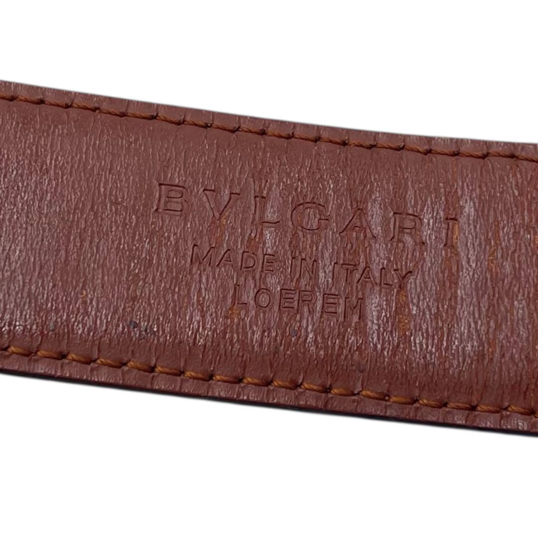 BVLGARI ブルガリ クロコダイル ベルト ロゴモチーフ