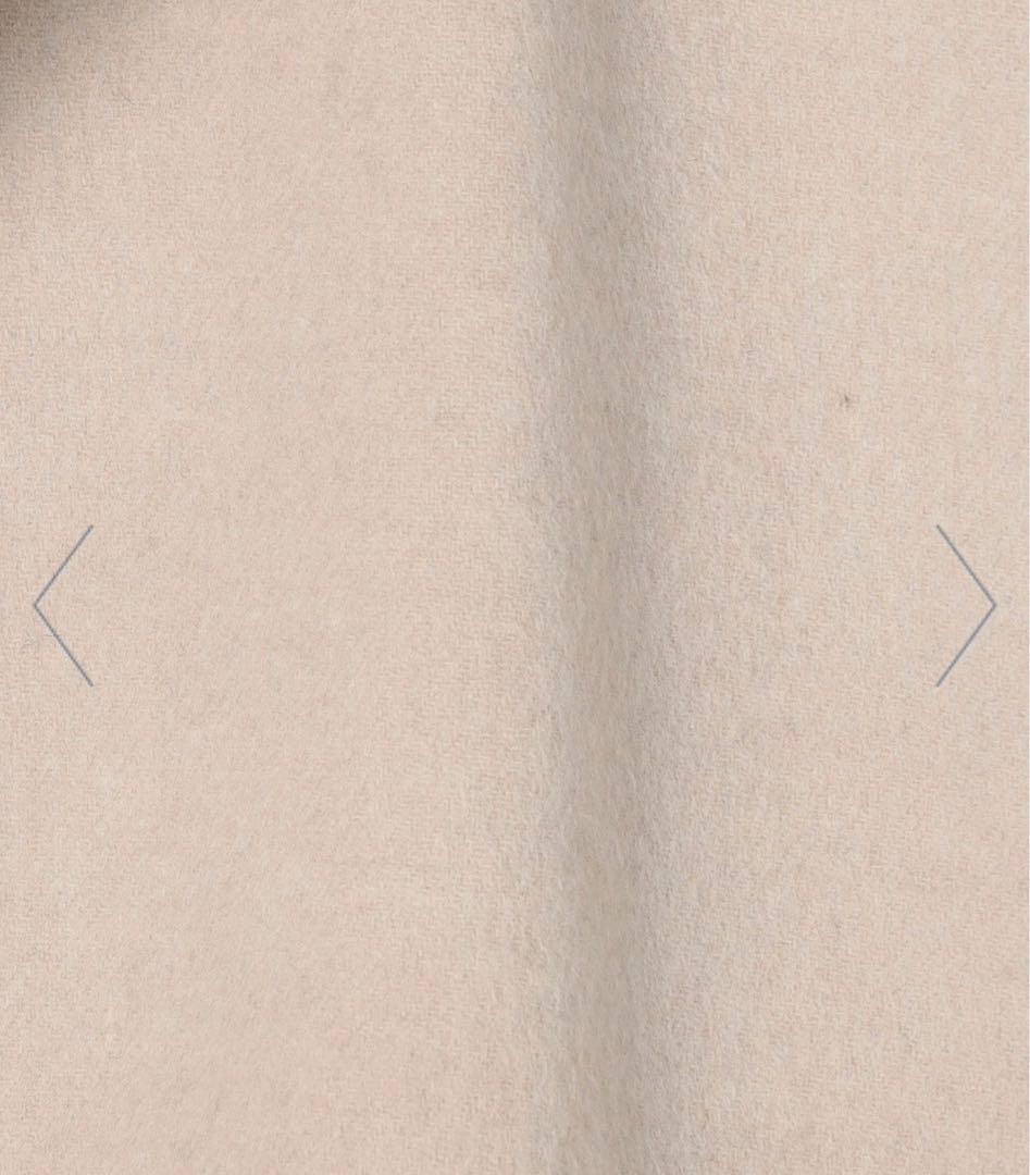 TOMORROWLAND プレミアムウールリバーノーカラーコート　ベージュ