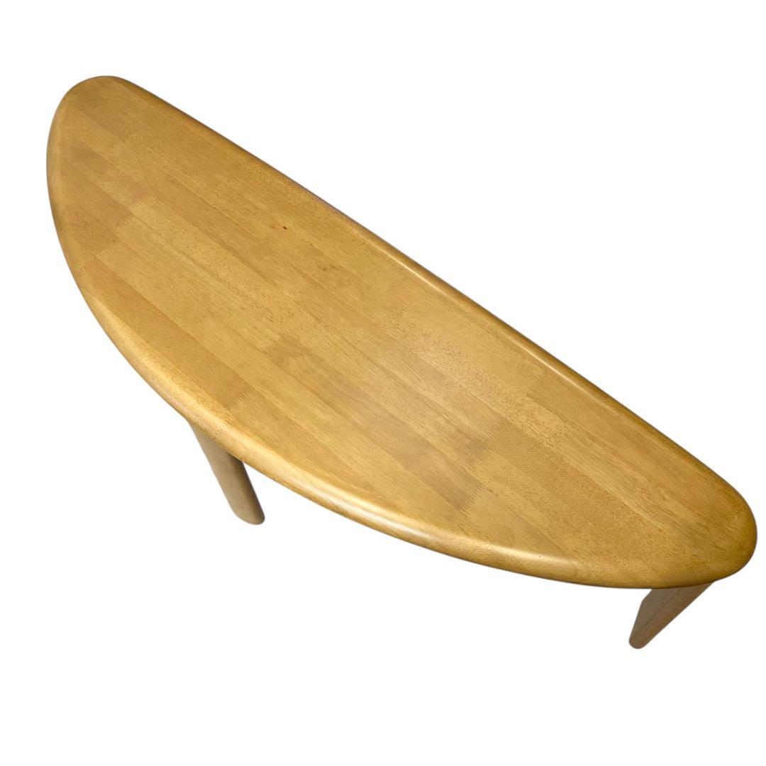 karimoku カリモク　変形　テーブル　半円　ローテーブル　3本脚