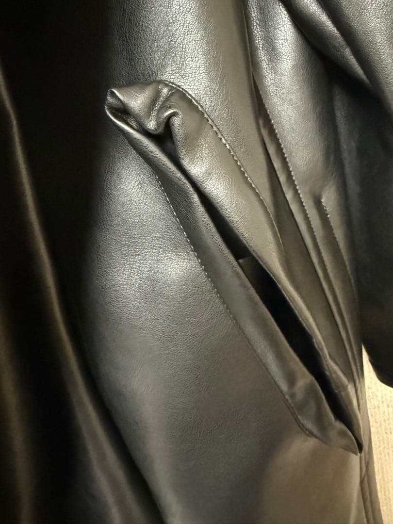 COMME des GARÇONS 4本袖フェイクレザージャケット