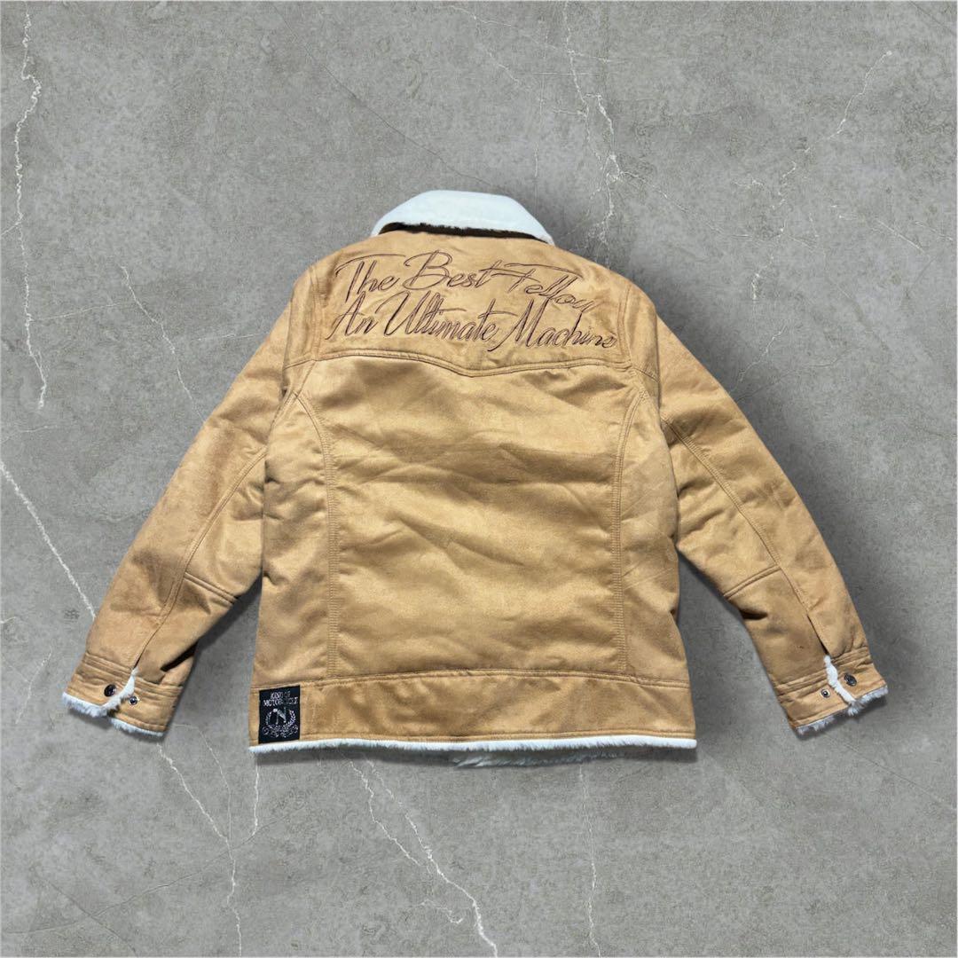 【美品】Norton ボアライニング カジュアルジャケット刺繍デザイン刺繍ロゴＬ