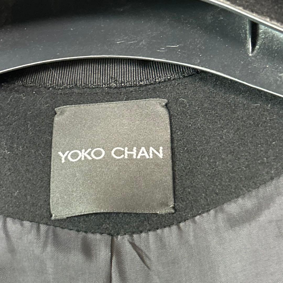 T*M様 K50 美品 M ヨーコチャン フリル ロングコート ブラック レディ