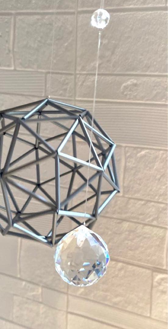 大型ヒンメリ✳︎シルバー ✳︎バブルズ＆シャインスター✳︎ダブルサンキャッチャー