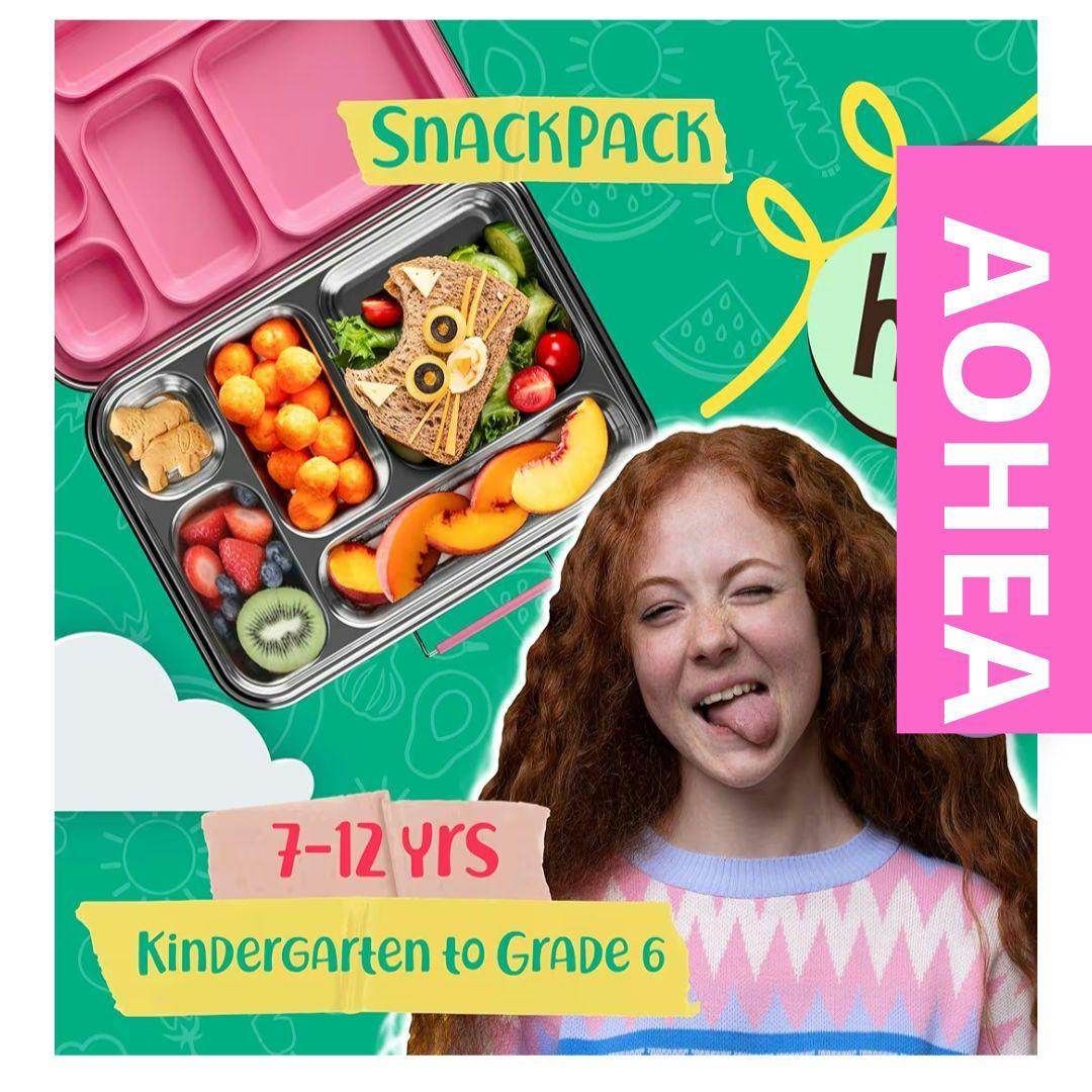 AOHEA 高品質ステンレス製弁当箱 ピンク 4カップ¥18.235