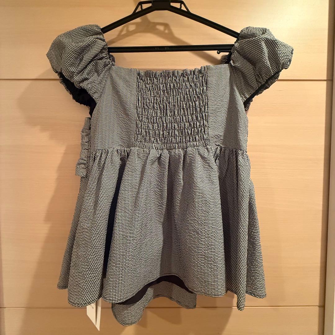 新品タグ付き FRAY I.D リボンディティールトップス チェック サイズ0