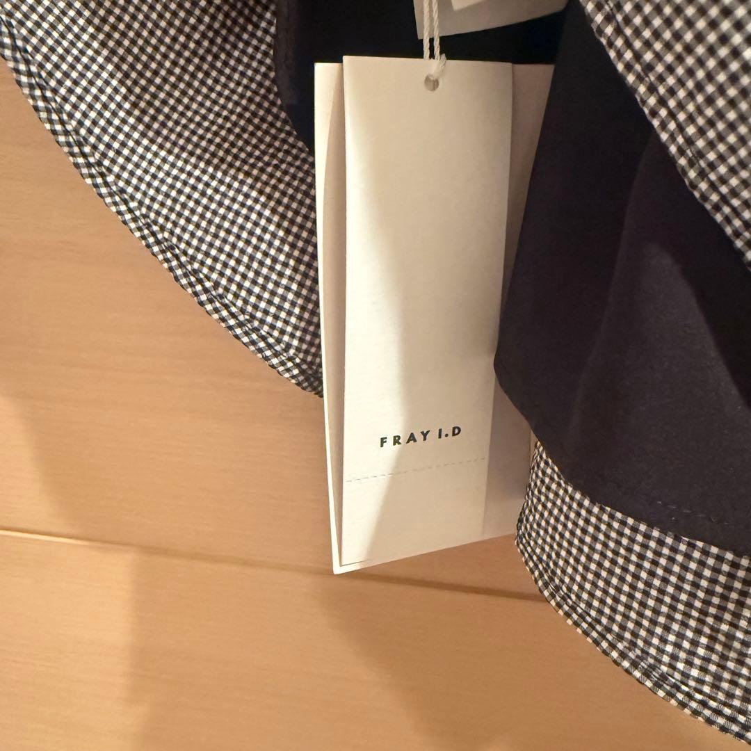 新品タグ付き FRAY I.D リボンディティールトップス チェック サイズ0