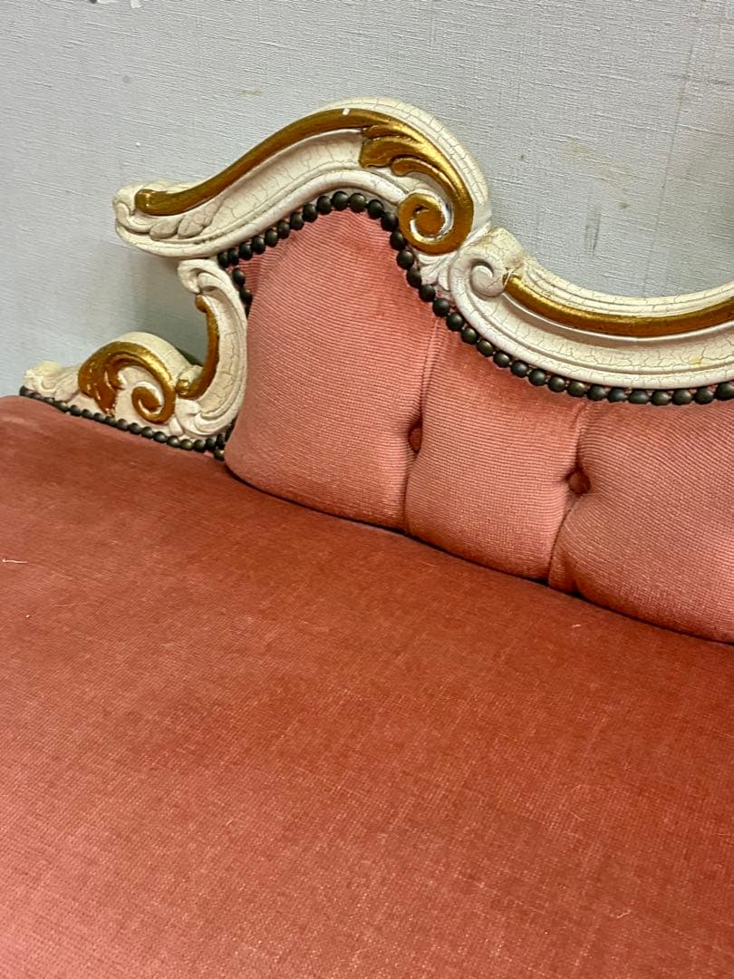 ラブラブ☆管385☆イタリア製☆ロココ調☆姫系☆カウチソファー☆ベンチ