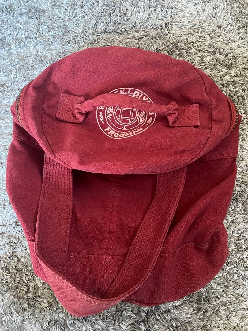 KAPITAL キャピタル ロゴキャンバストート レッド ヴィンテージ風