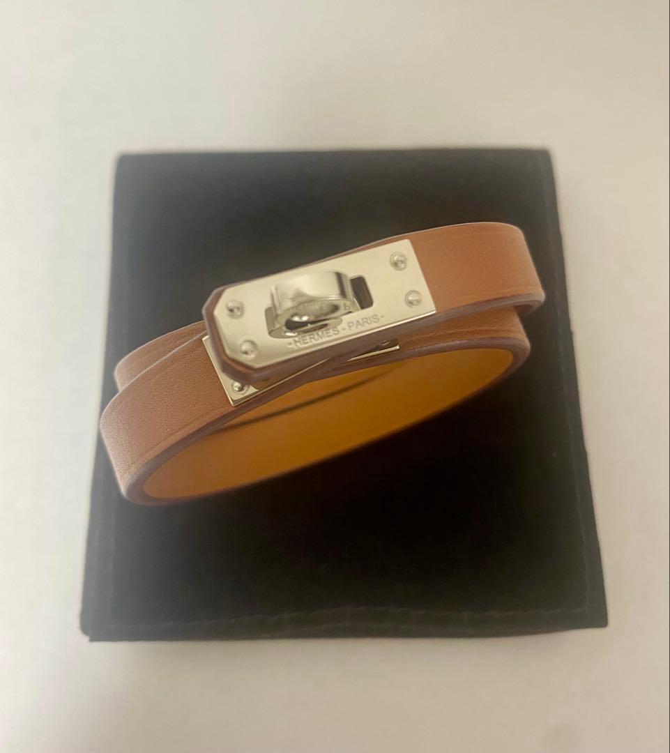 ブラウンレザー ブレスレット メタルバックル