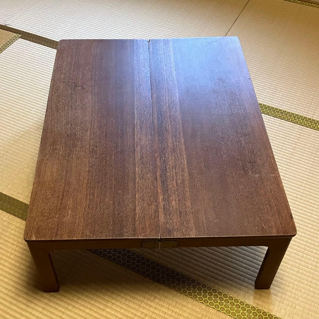 ちゃぶ台 折り畳み式座卓 時代家具 木製テーブル 収納はコンパクト