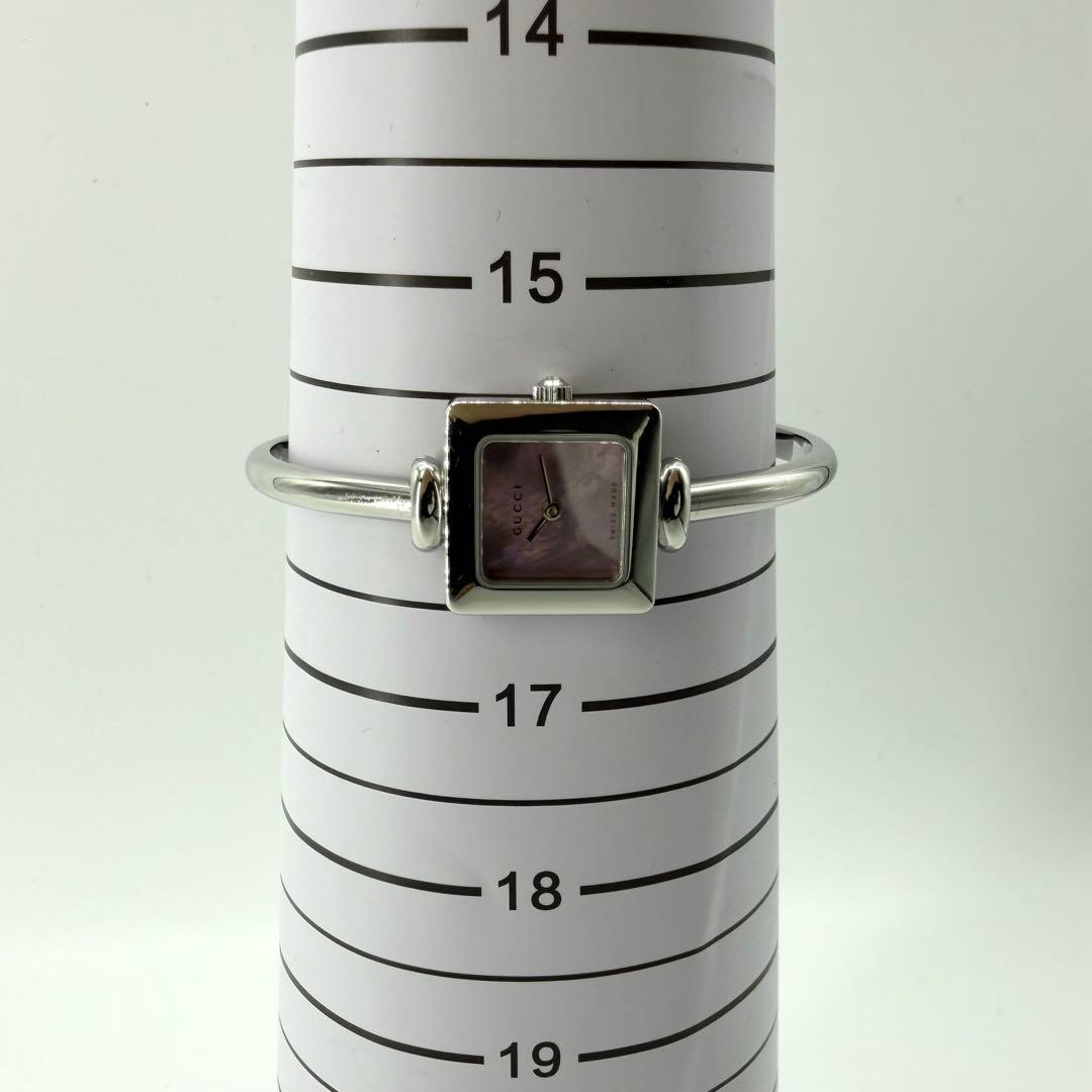 【稼働】グッチ 1900L 腕時計 ピンクシェル スイス製 バングルウォッチ