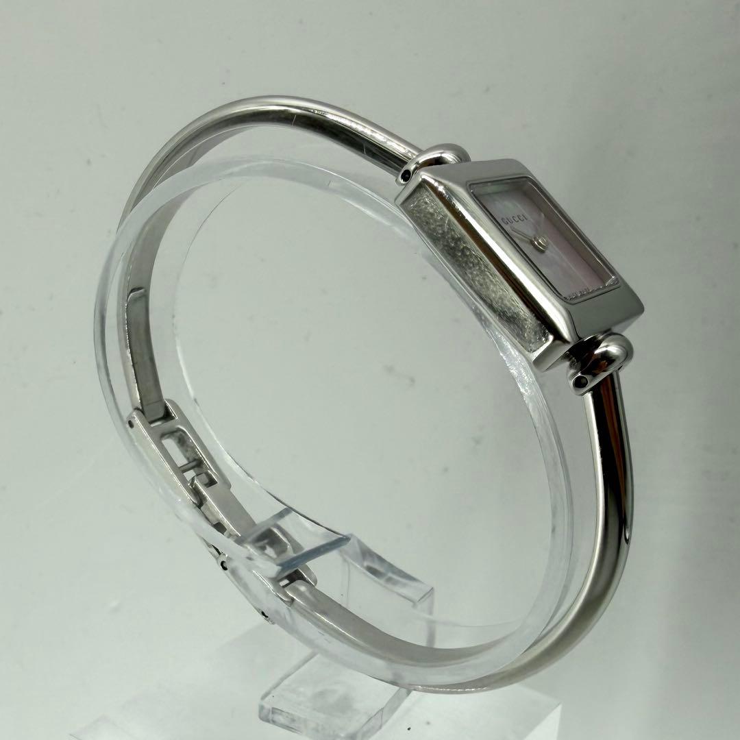 【稼働】グッチ 1900L 腕時計 ピンクシェル スイス製 バングルウォッチ