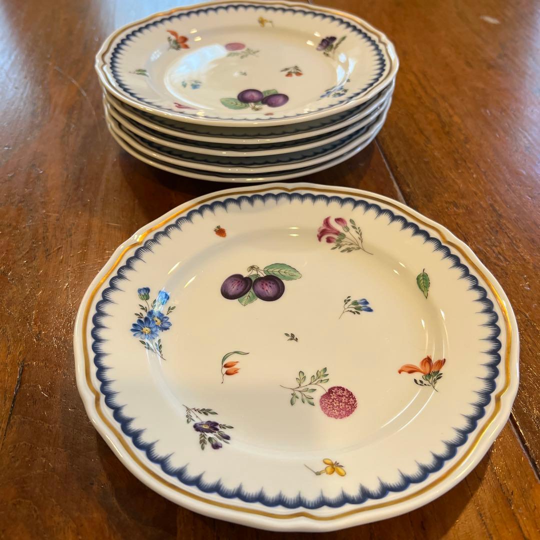 【6枚セット】リチャードジノリ イタリアンフルーツ ケーキプレート