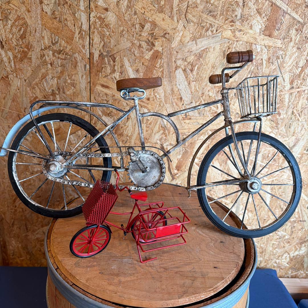 アンティーク　雑貨　自転車　ブリキ