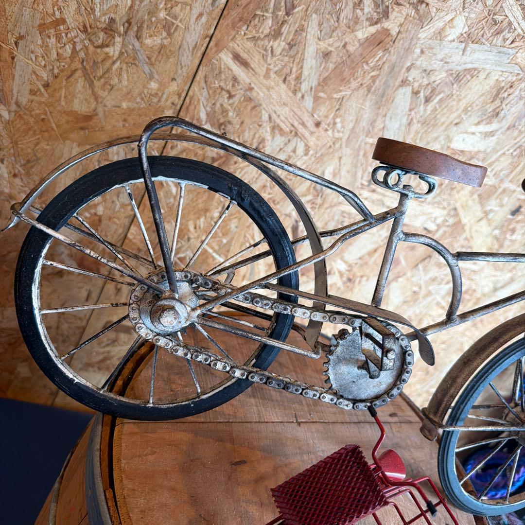 アンティーク　雑貨　自転車　ブリキ