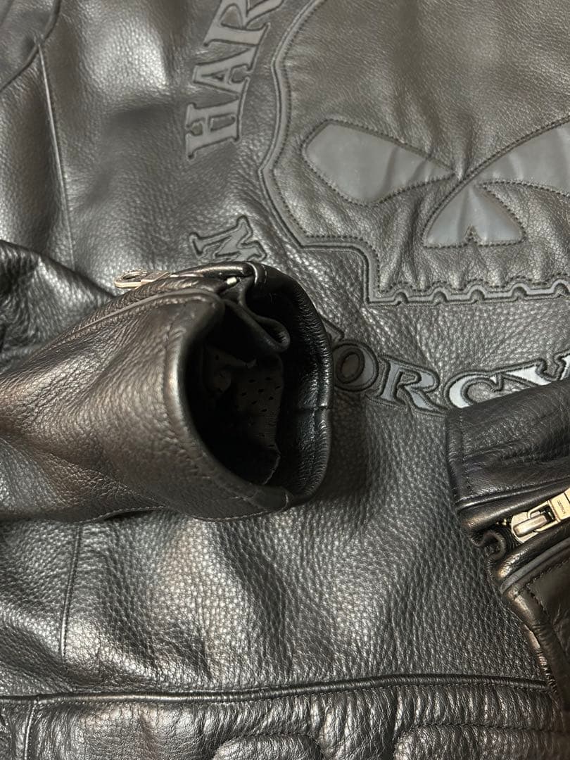 【希少　美品】ハーレーダビッドソン　ライダースジャケット　スカル