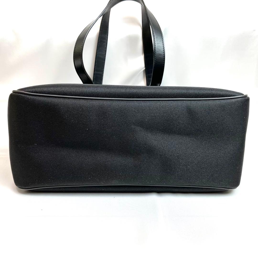 【極美品】ハンティングワールド　トートバッグ　肩掛け　でかロゴ　A4 ブラック