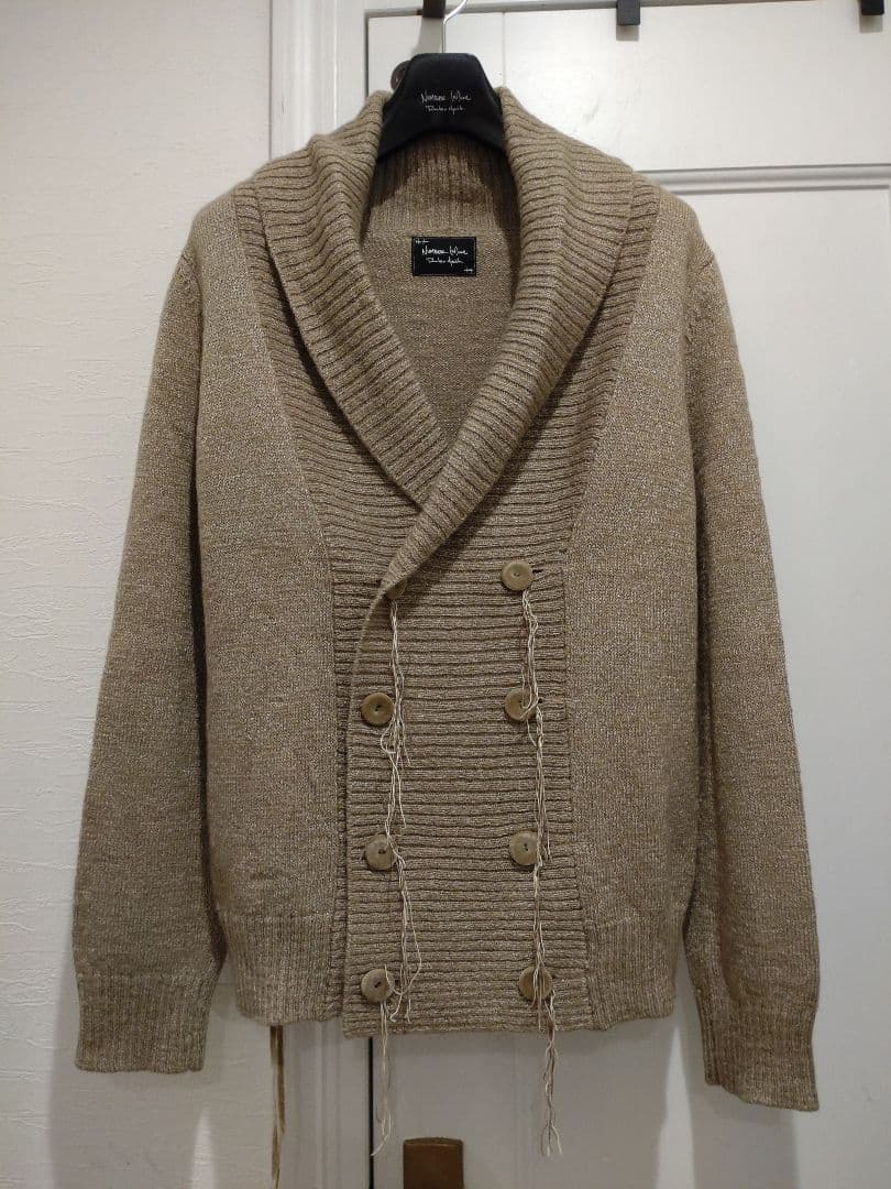 稀少【ナンバーナイン０９ＡＷ】デザインニットショールカーディガン３★ソロイスト