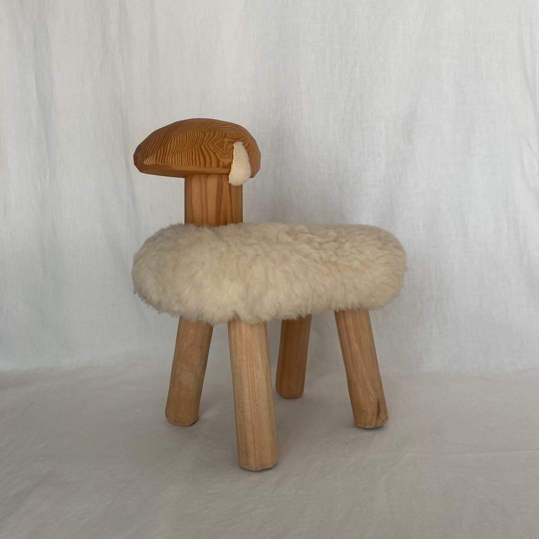 羊のスツール 子羊 オブジェ 置物