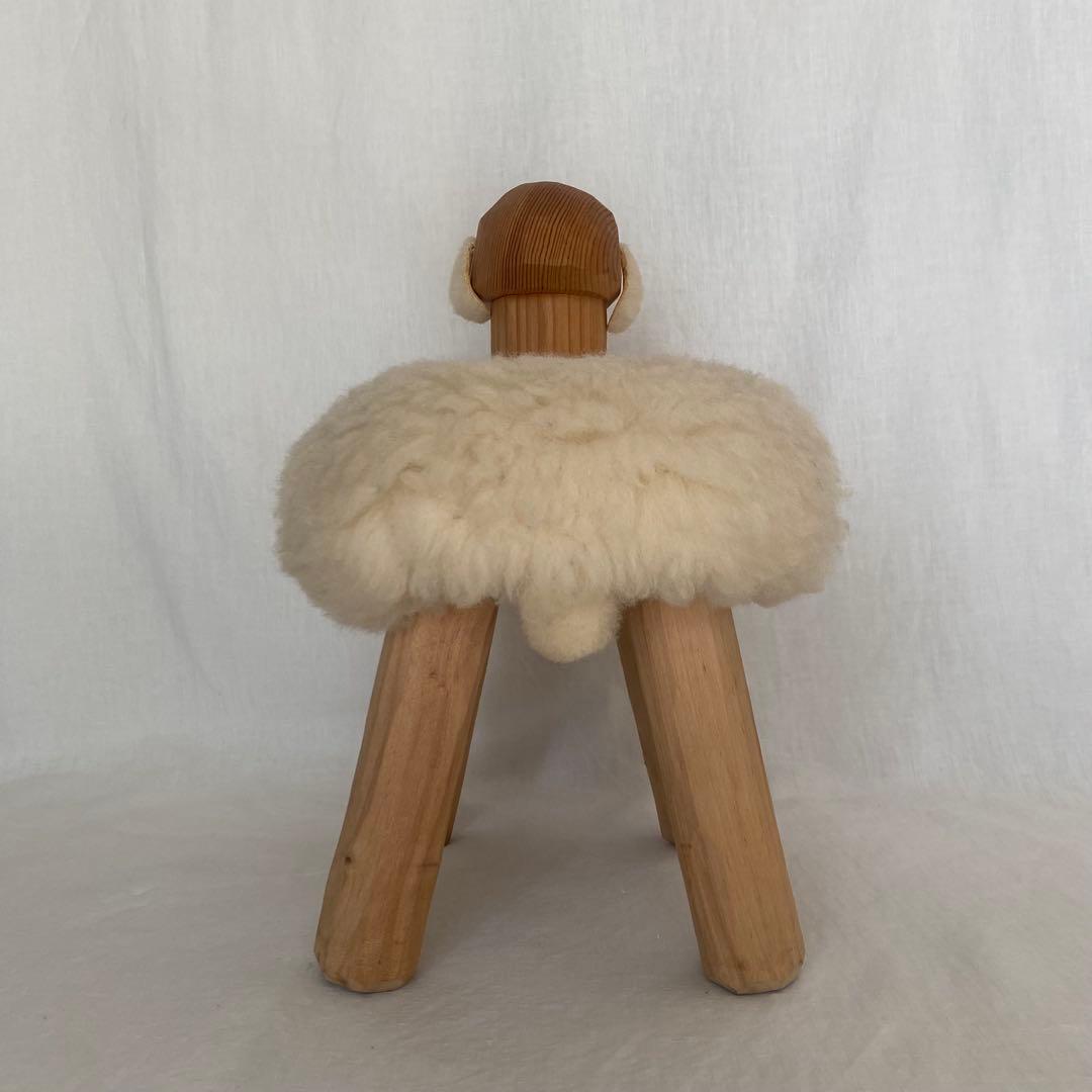 羊のスツール 子羊 オブジェ 置物