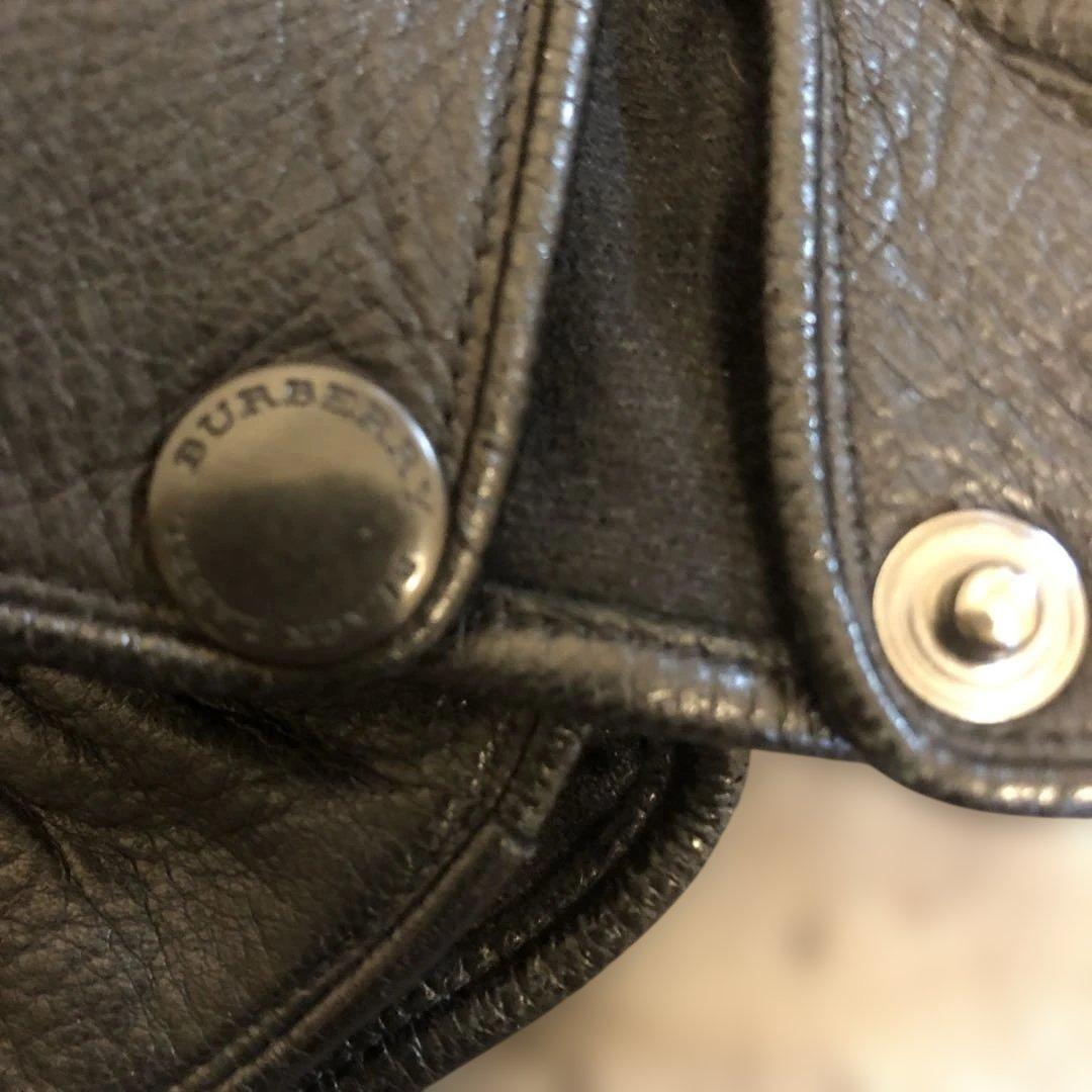 ￼￼￼BURBERRY BLACK ￼￼LABEL ラムレザー手袋 ２５センチ