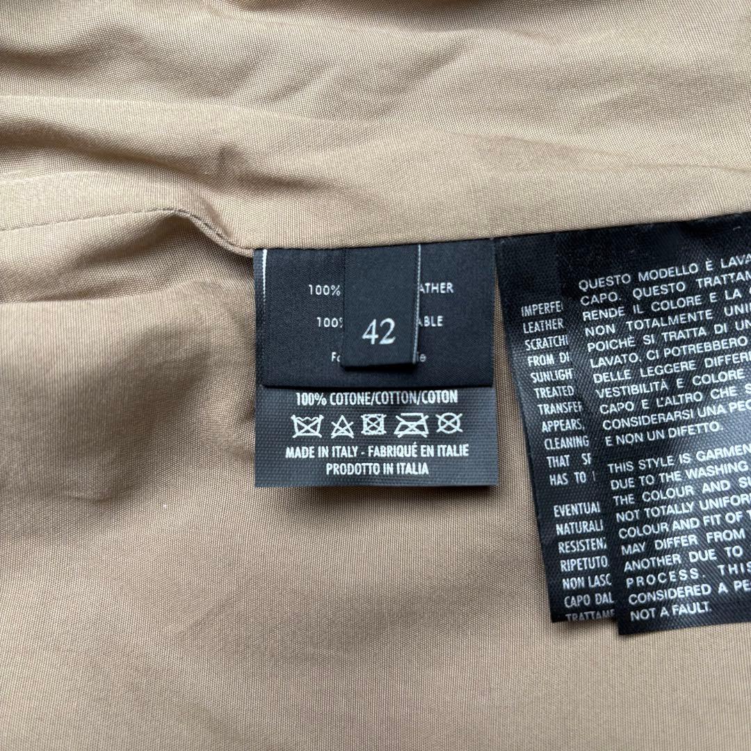 GUCCI ラムレザーベスト 本革 ベルト ロゴ刻印 大きいサイズ42