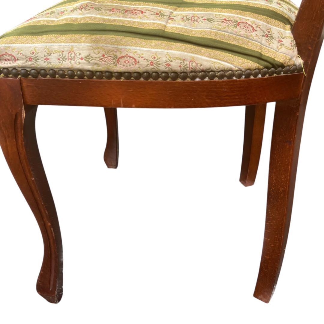 【イタリア製】ダイニングチェア アンティーク調　ロココ　ドレッサー　猫脚　3️⃣