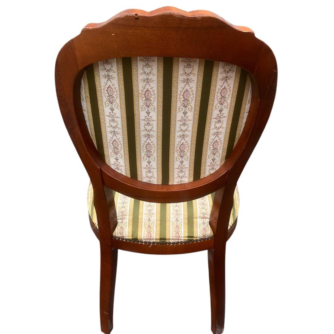 【イタリア製】ダイニングチェア アンティーク調　ロココ　ドレッサー　猫脚　3️⃣