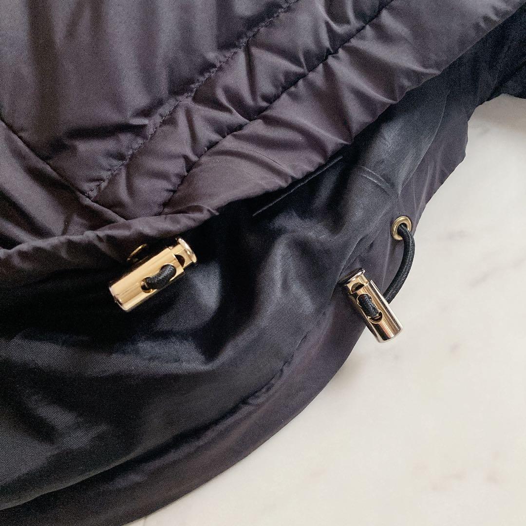 美品　スローブイエナ　ショールフードショートダウンコート　ブラック　38