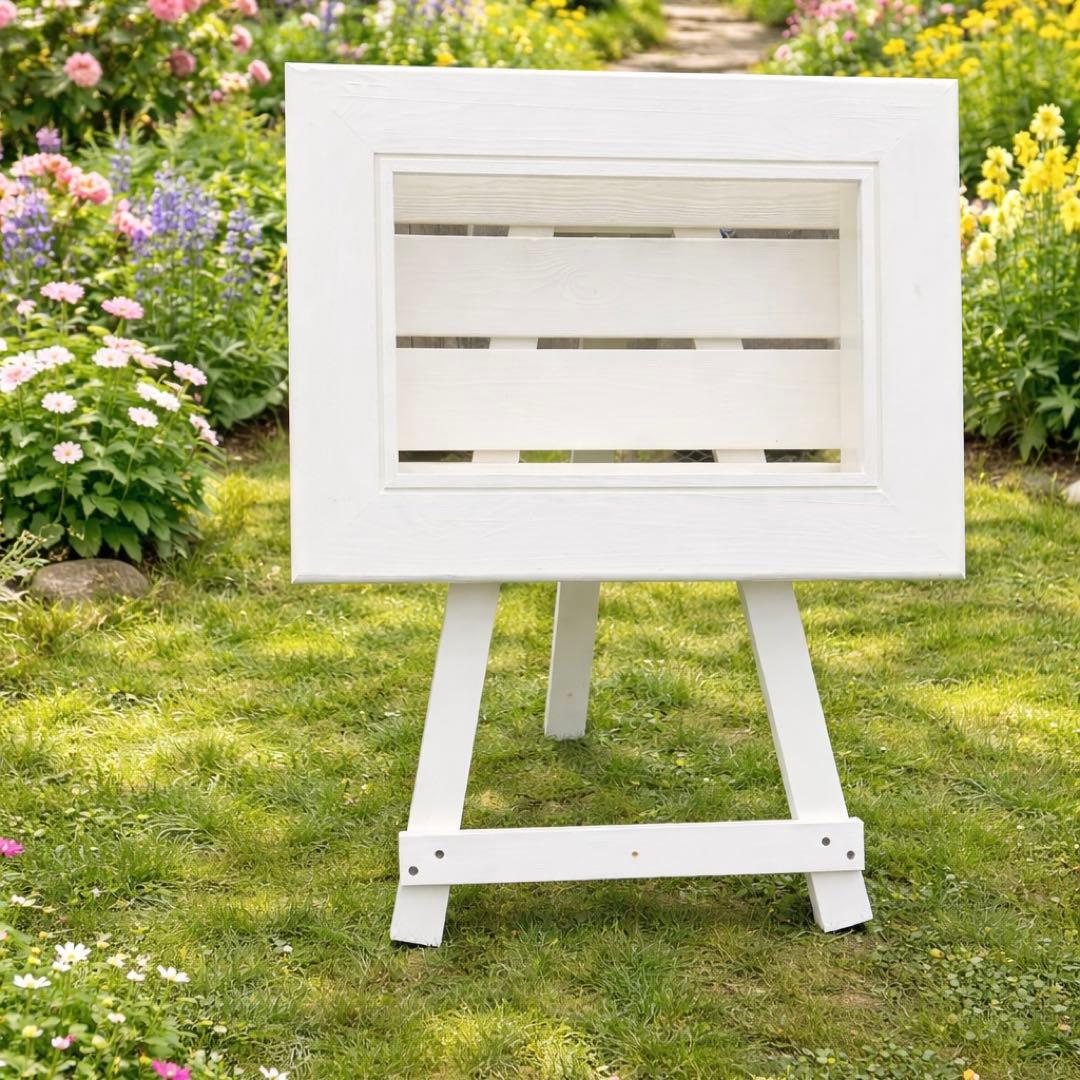 額縁プランター（イーゼル付）ホワイト