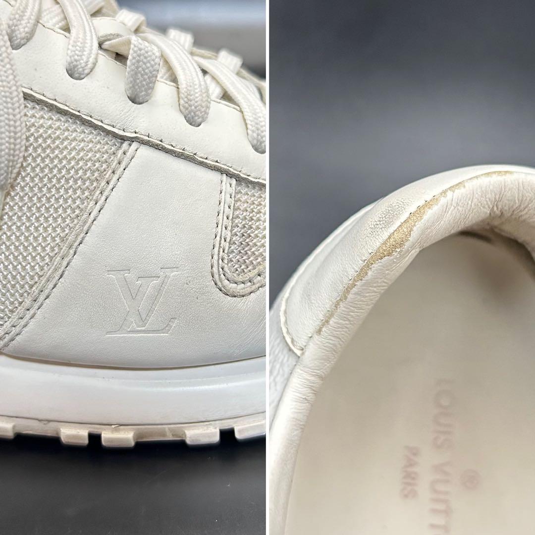 ルイヴィトン ランアウェイ スニーカー モノグラム メンズ レザー 白 26cm