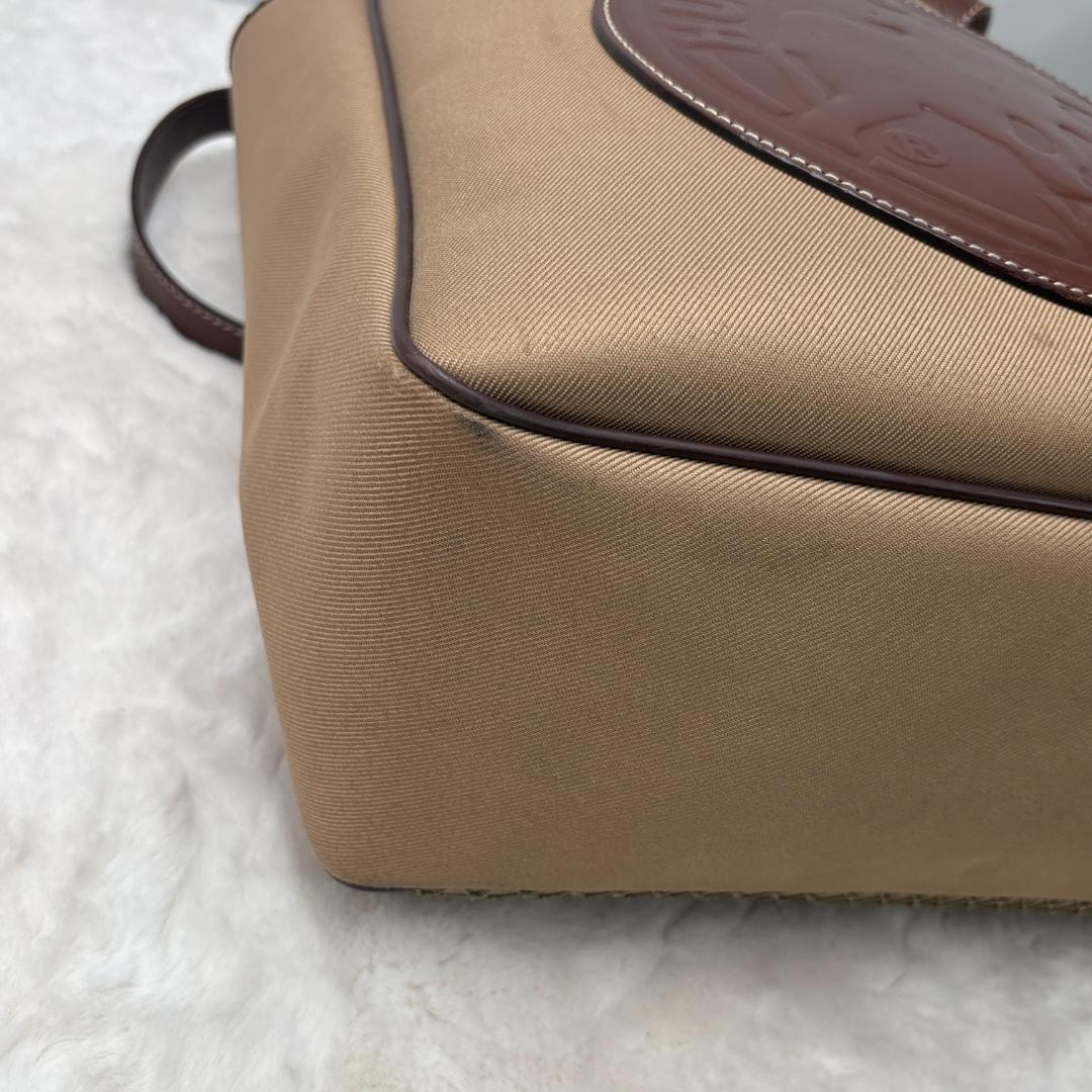 廃盤品　HUNTING WORLDサファリ キャンバス×レザートートバッグ