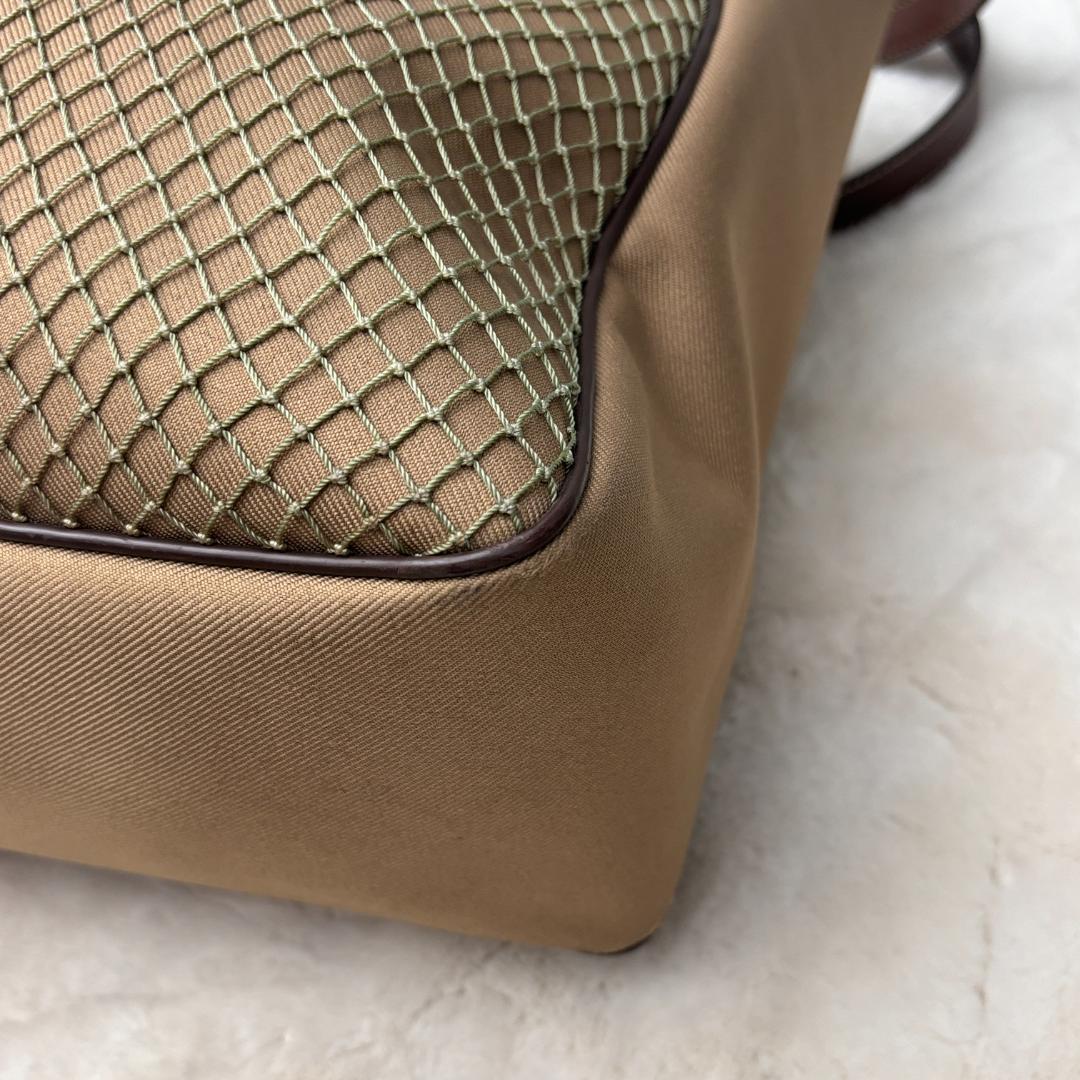 廃盤品　HUNTING WORLDサファリ キャンバス×レザートートバッグ