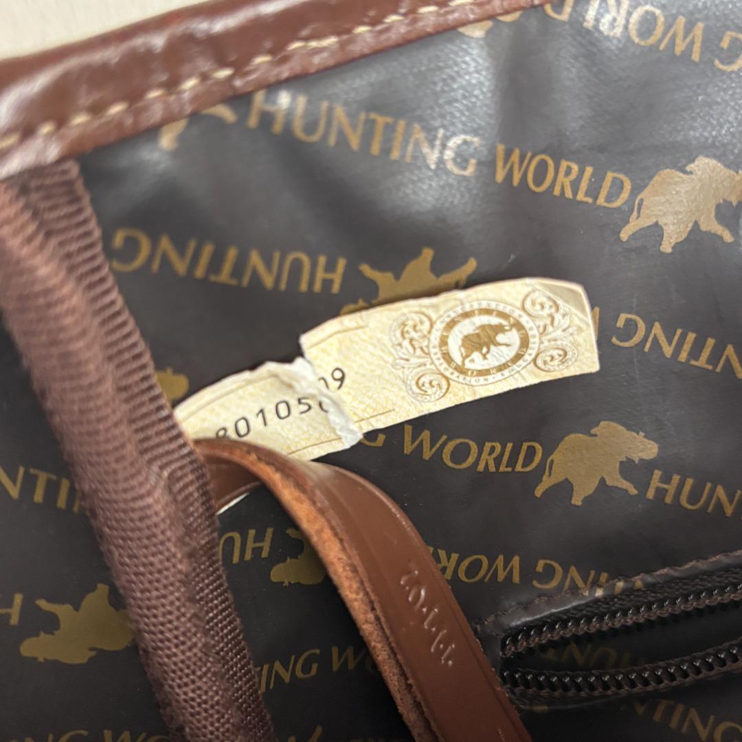 廃盤品　HUNTING WORLDサファリ キャンバス×レザートートバッグ