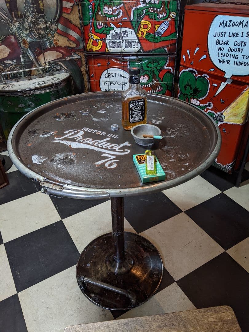 インダストリアルインテリア ガレージテーブル コーヒーテーブル M-Type