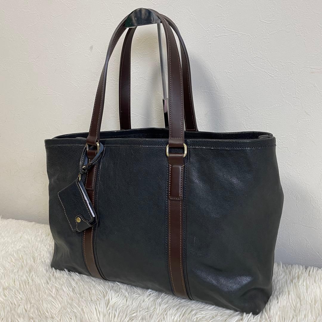 美品 土屋鞄 アルマス トートバッグ レザートート バッファロー A4