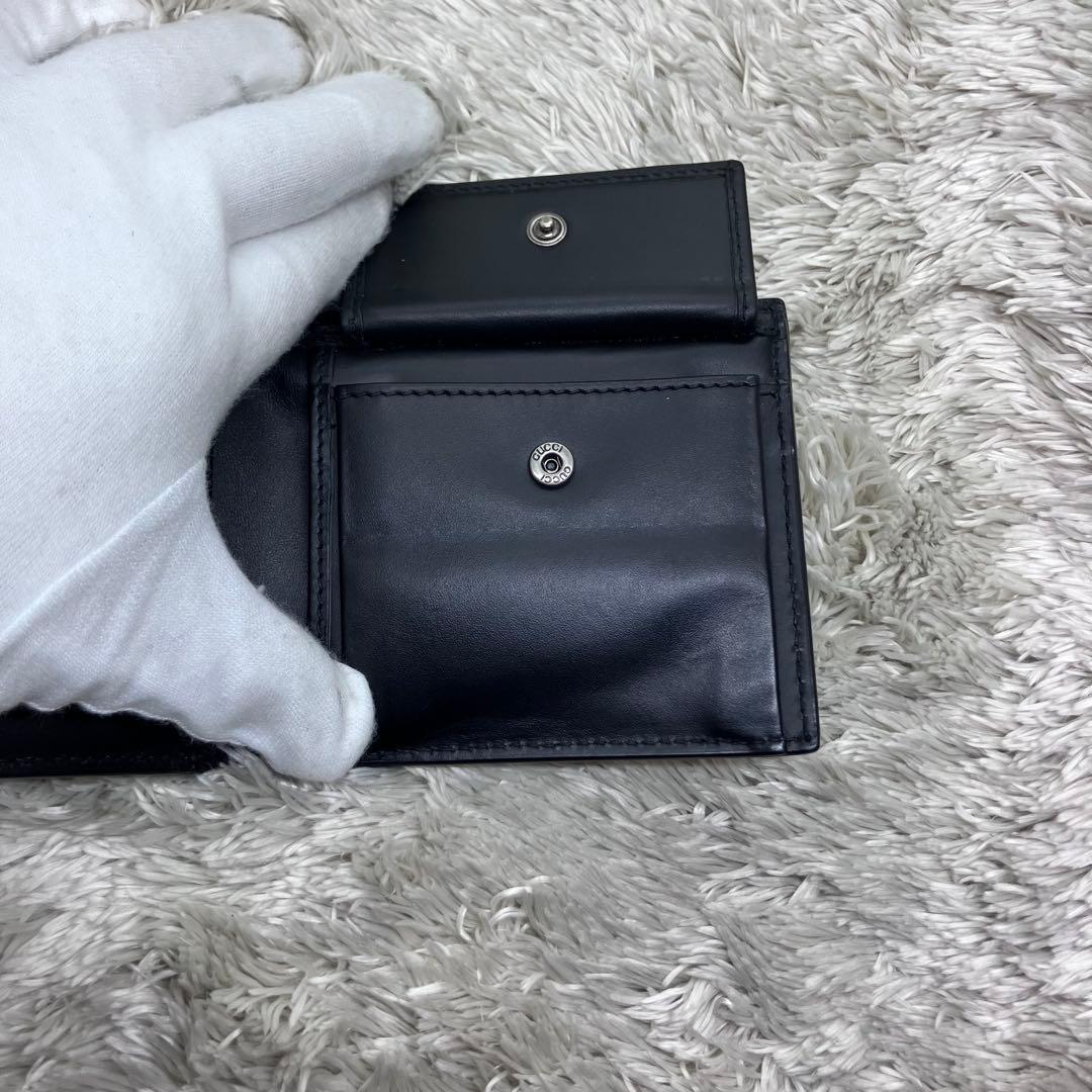 極美品✨GUCCI キングスネーク GGスプリーム 二つ折り財布 GG柄