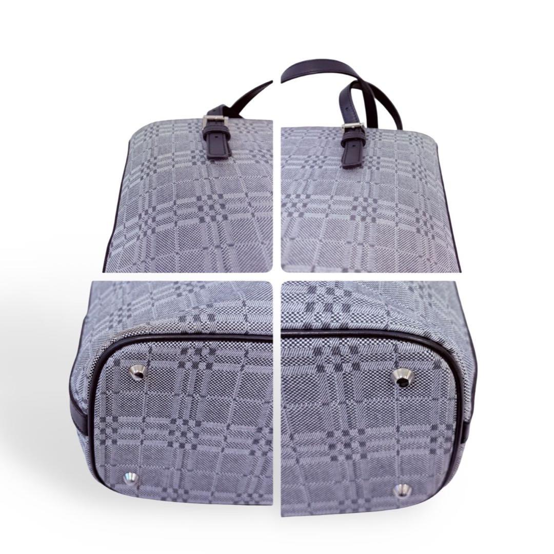 BURBERRY ノバチェック トートバッグ グレー A4収納可 肩掛けかばん