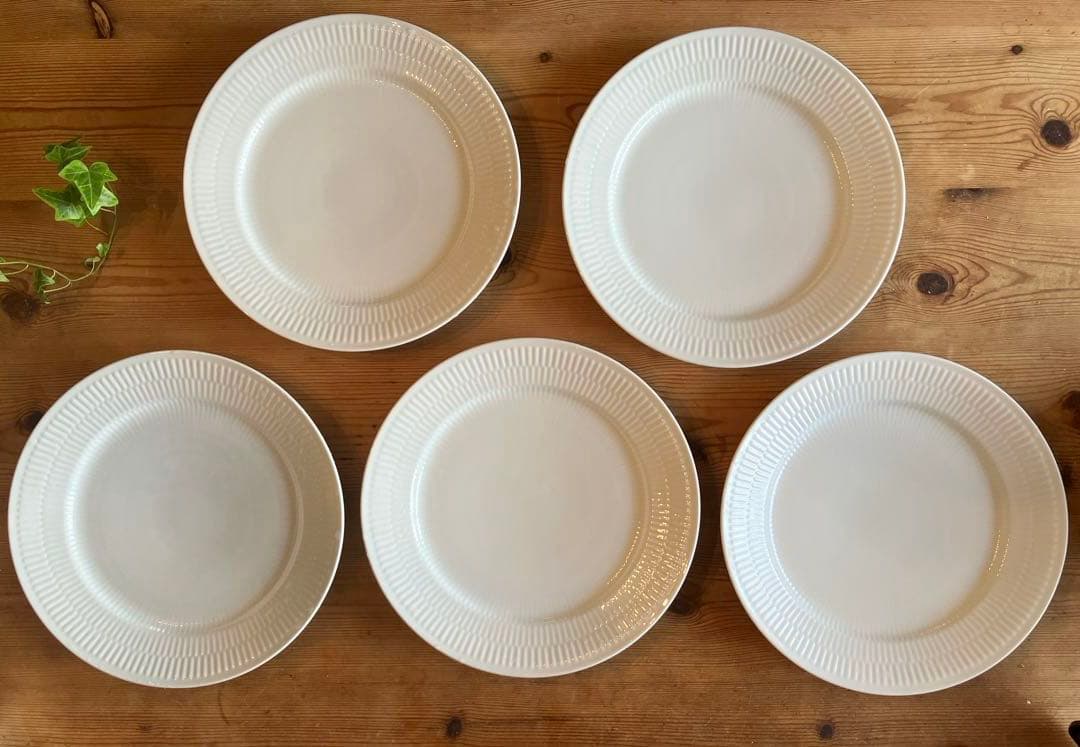 ロイヤルコペンハーゲン　ホワイトフルーテッド　27.5ディナープレート×5